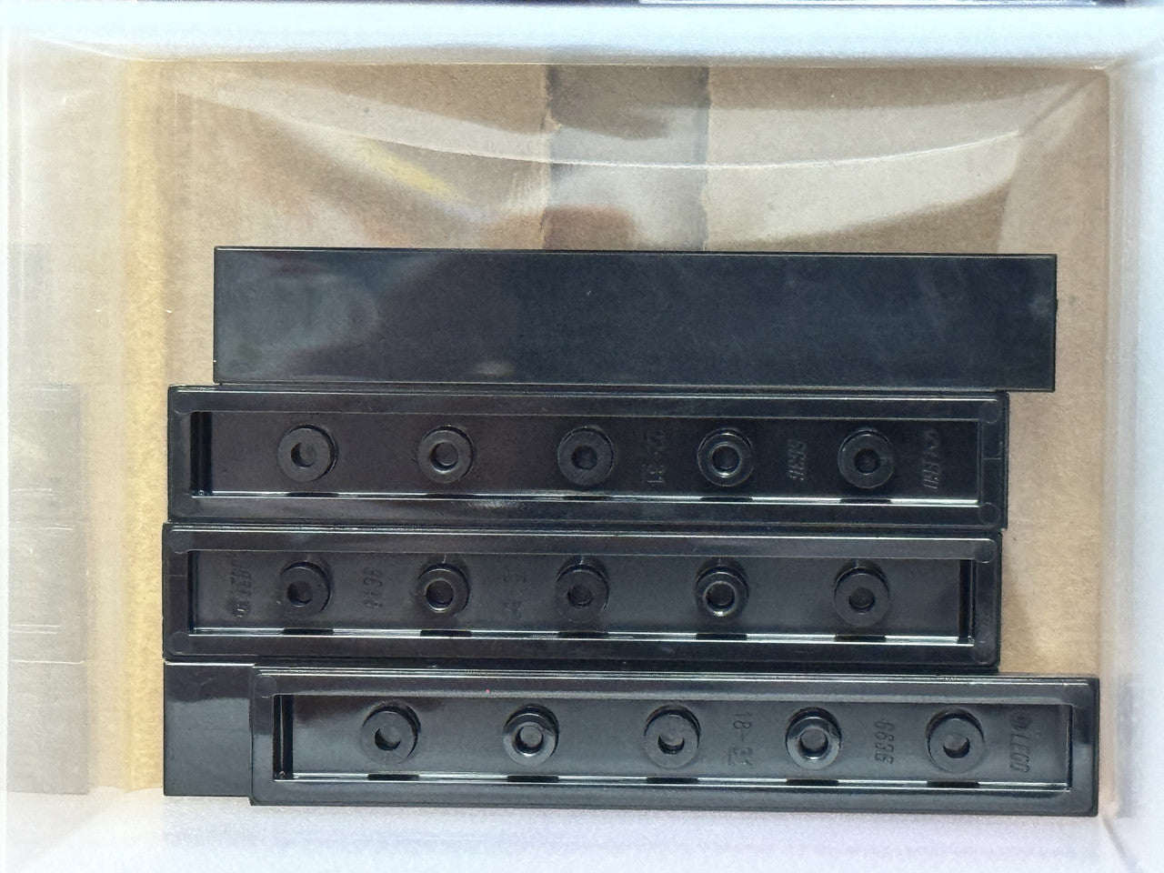 LEGO Parts - Black Tile 1 x 6 - No 6636 - QTY 5