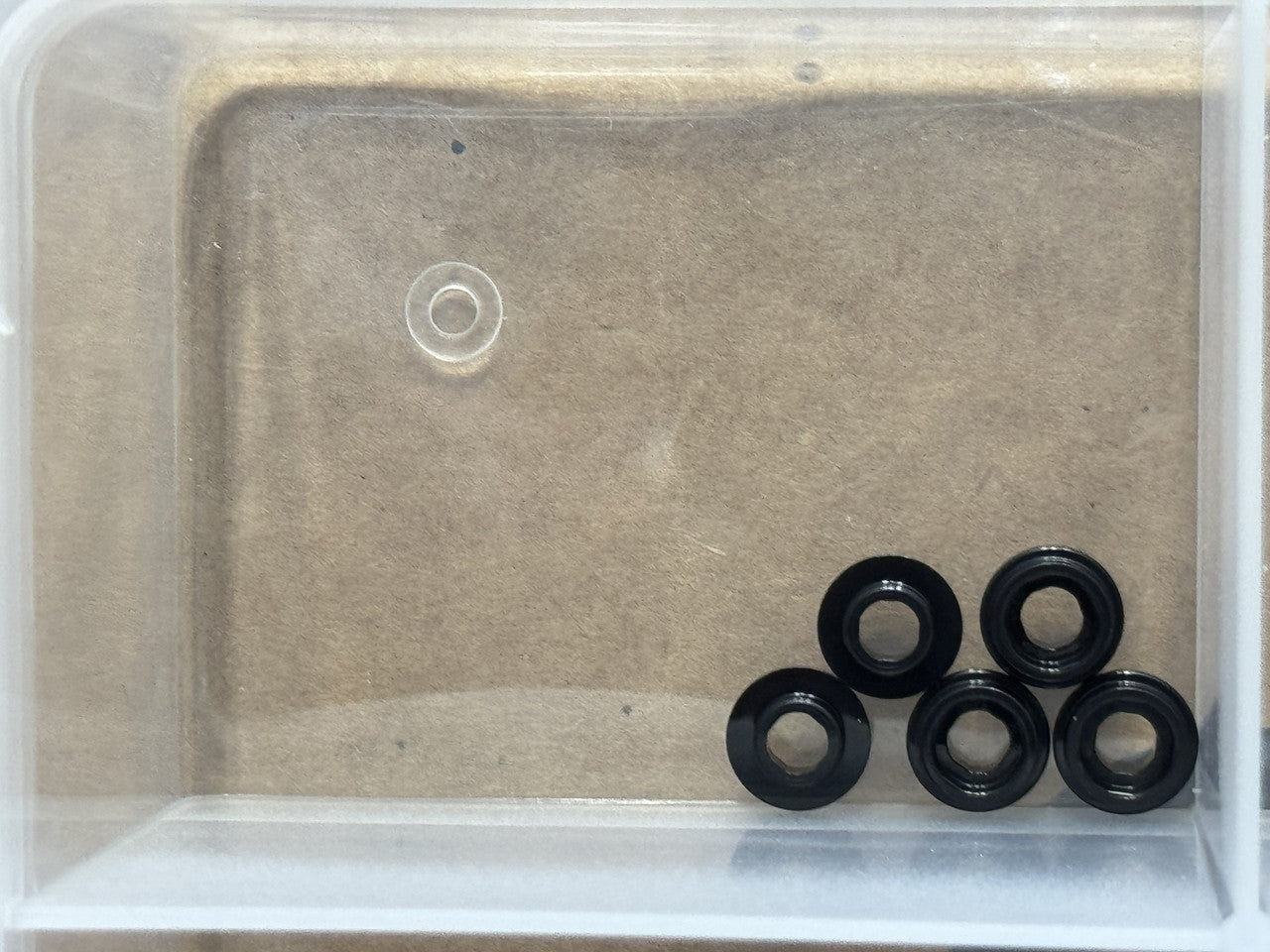 LEGO Parts - Black Plate, Round 1 x 1 with Open Stud - No 85861 - QTY 5