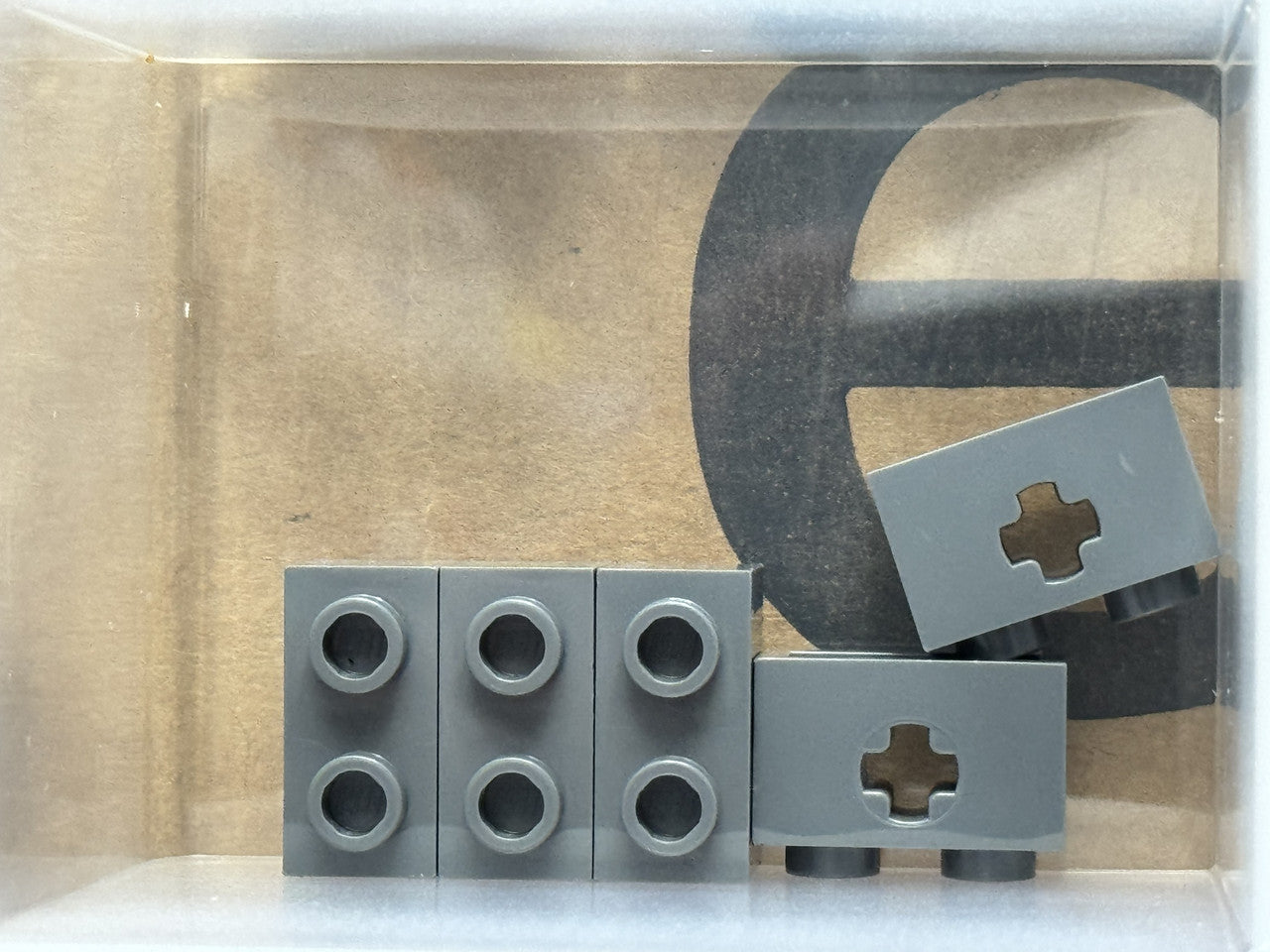LEGO Parts - Dark Bluish Gray Technic, Brick 1 x 2 Axle Hole - No 32064 - QTY 5