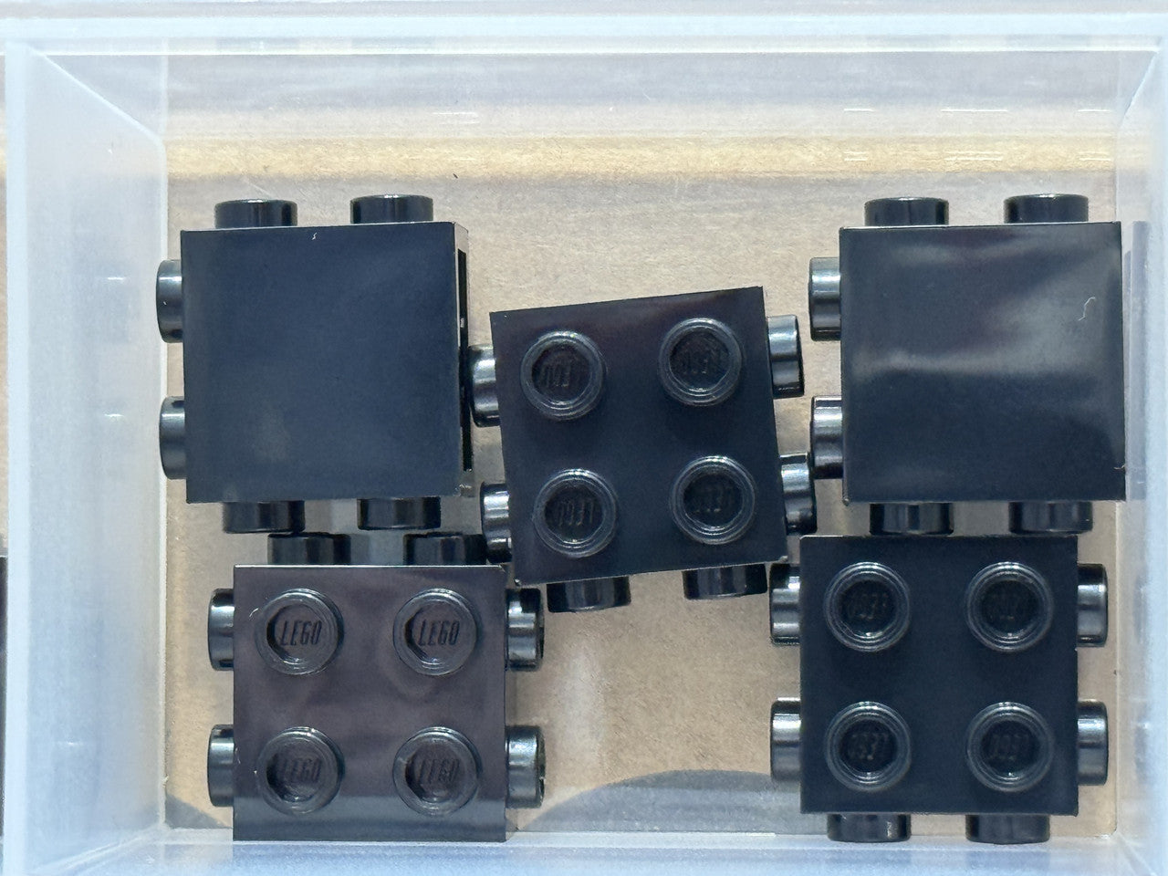 LEGO Parts - Black Brick 1 x 2 x 1 2/3 Studs Side Ends - No 67329 - QTY 5