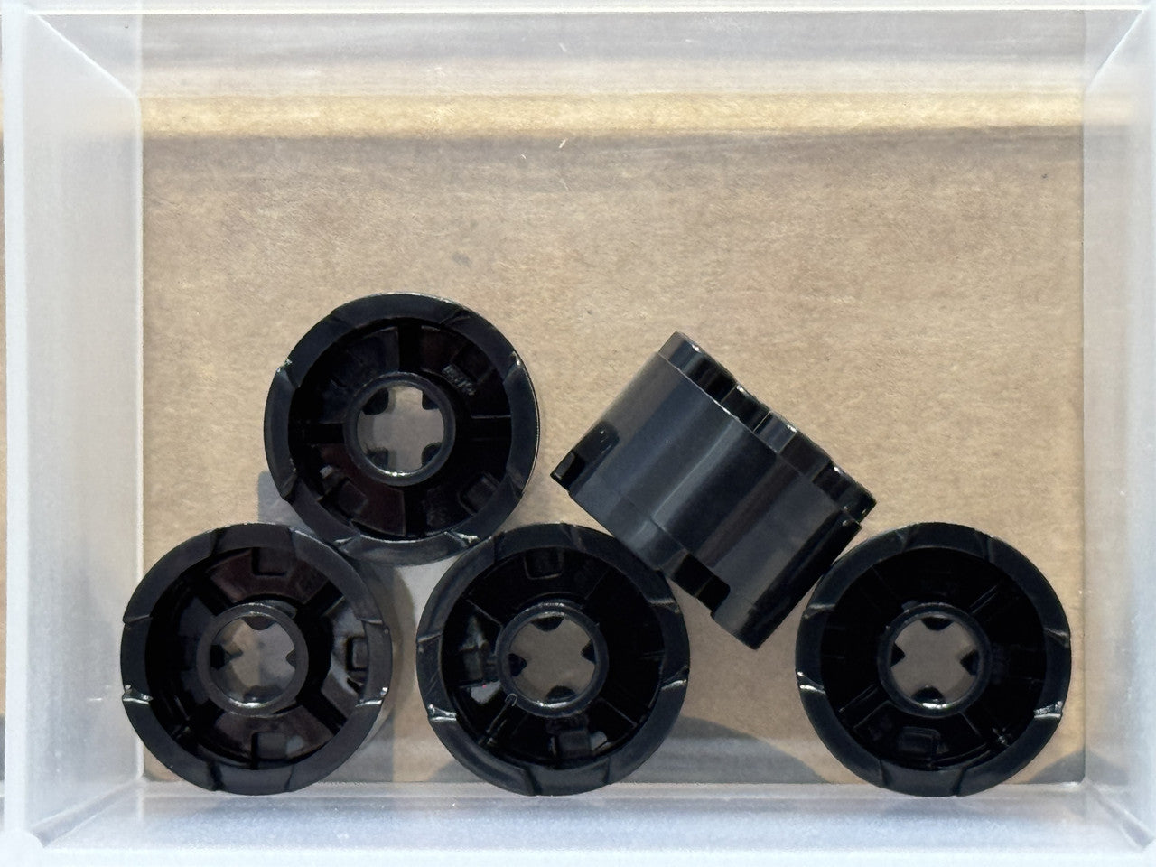 LEGO Parts - Black Brick, Round 2 x 2 with Axle Hole - No 3941 - QTY 5