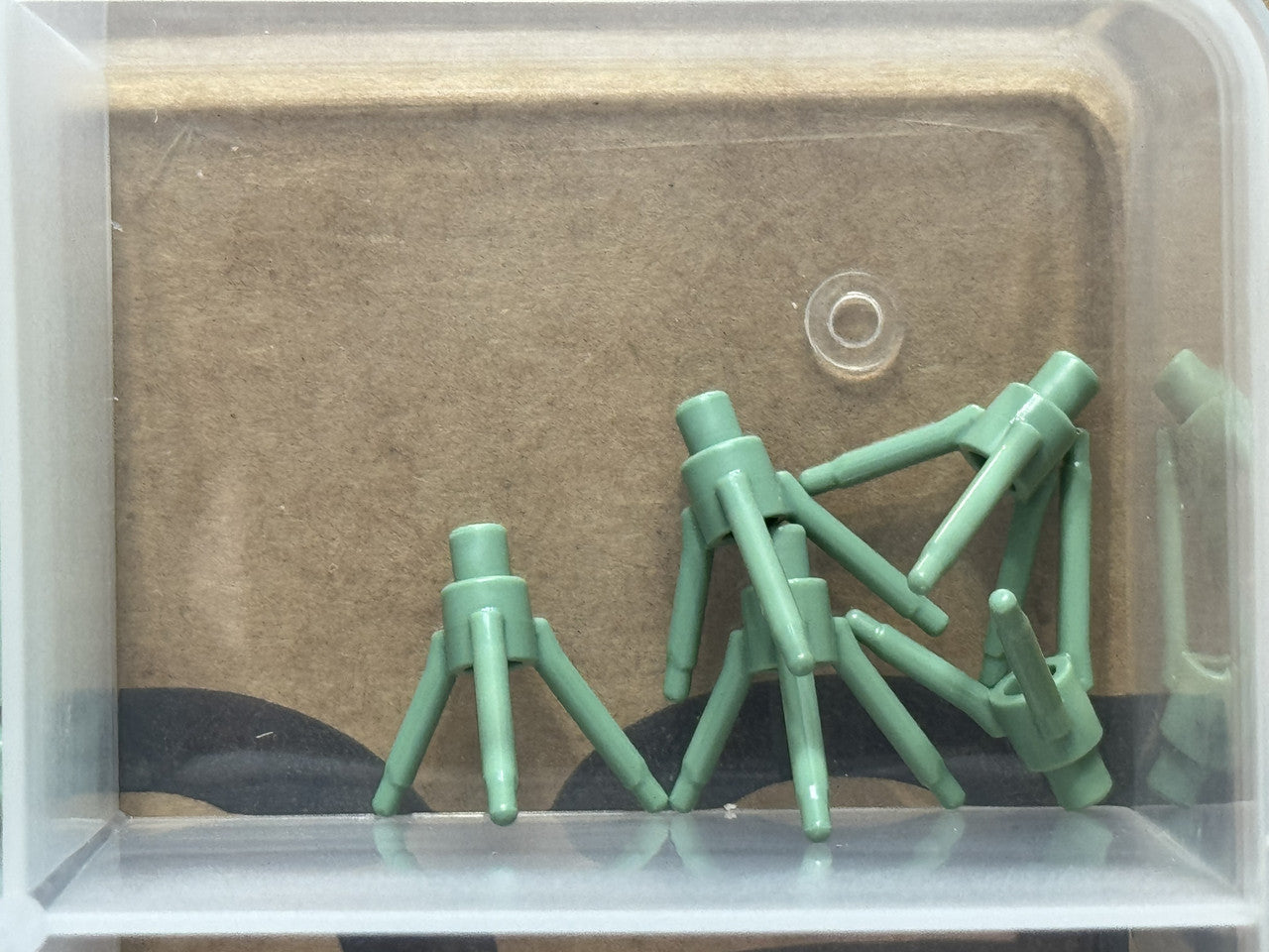 LEGO Parts - Sand Green Plant Flower Stem Bar Holder 3 Stems - No 24855 - QTY 5