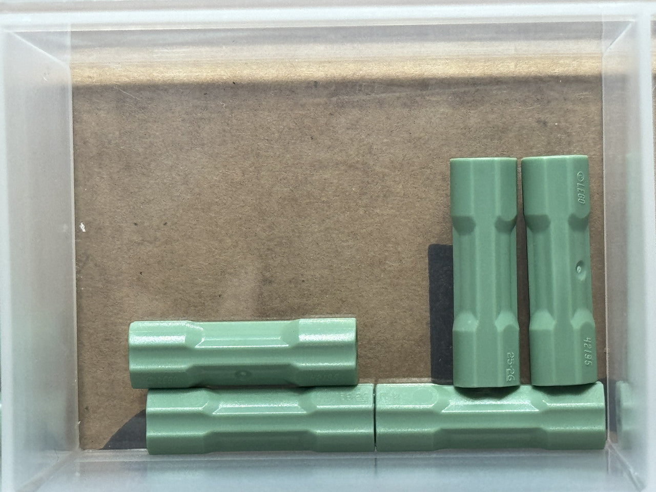 LEGO Parts - Sand Green Technic, Axle Connector 3L - No 26287 - QTY 5