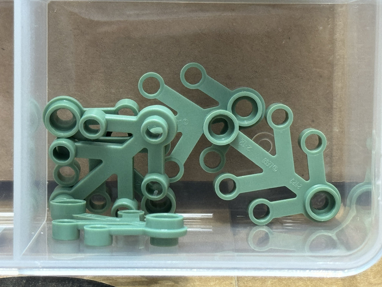 LEGO Parts - Sand Green Plant Leaves 4 x 3 - No 2423 - QTY 5