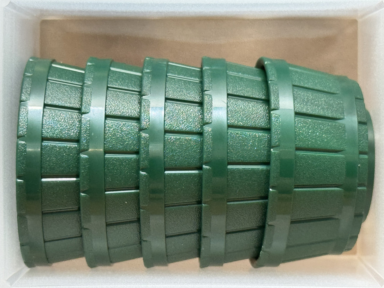 LEGO Parts - Dark Green Container, Barrel Half Large - No 64951 - QTY 5
