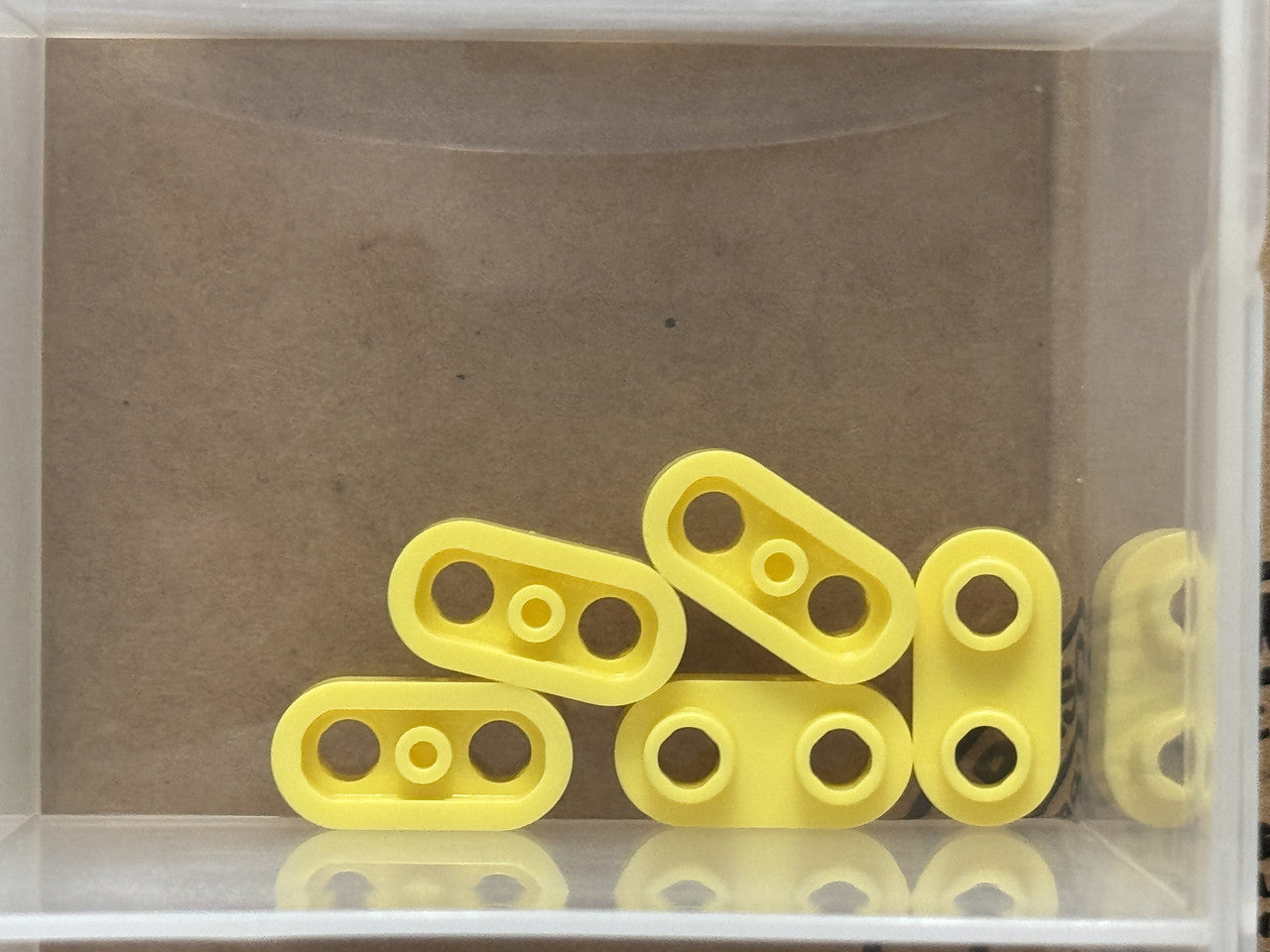 LEGO Parts - Bright Light Yellow Plate Round 1 x 2 Open Studs - No 35480 - QTY 5