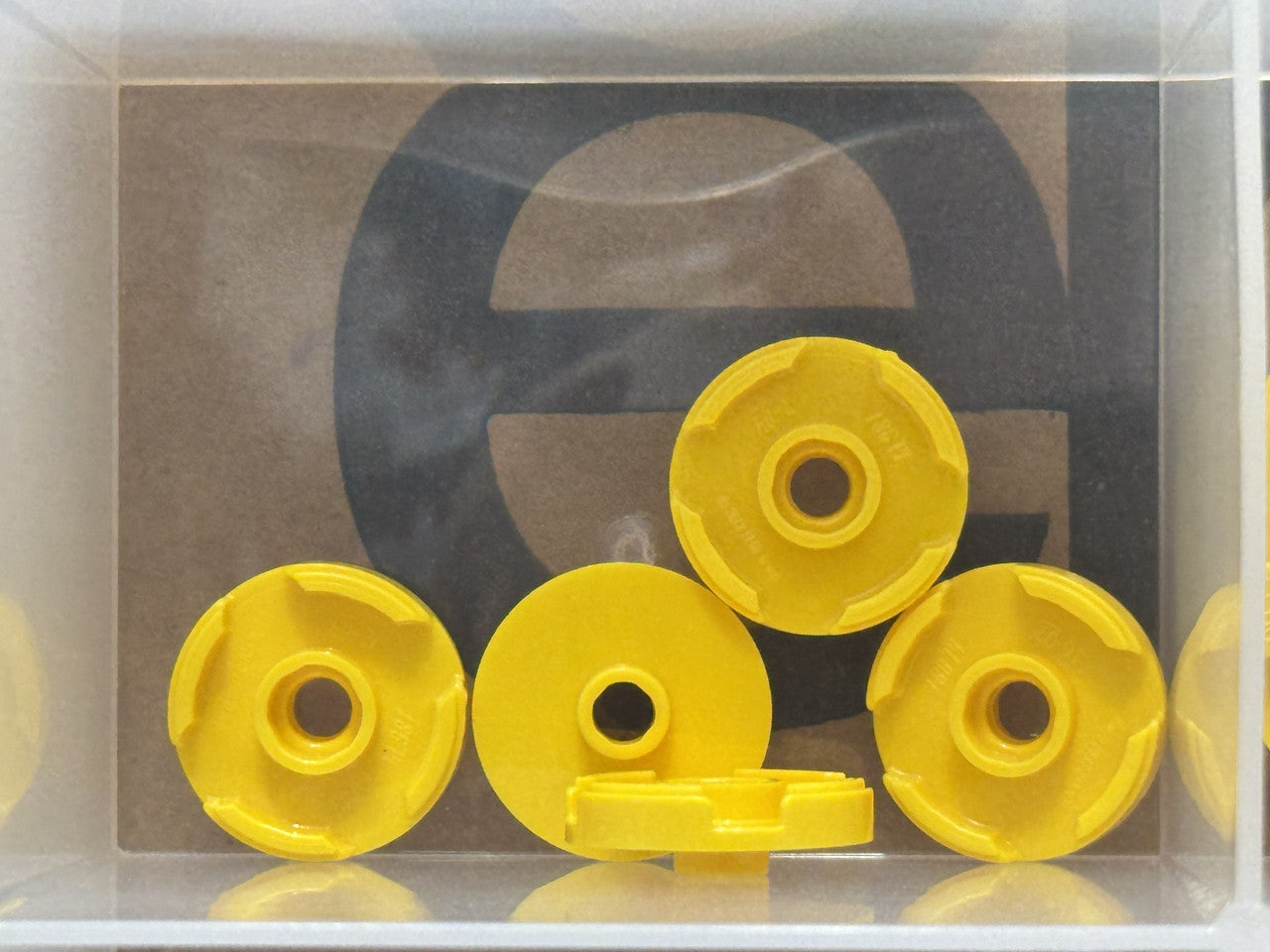 LEGO Parts - Yellow Tile, Round 2 x 2 with Open Stud - No 18674 - QTY 5