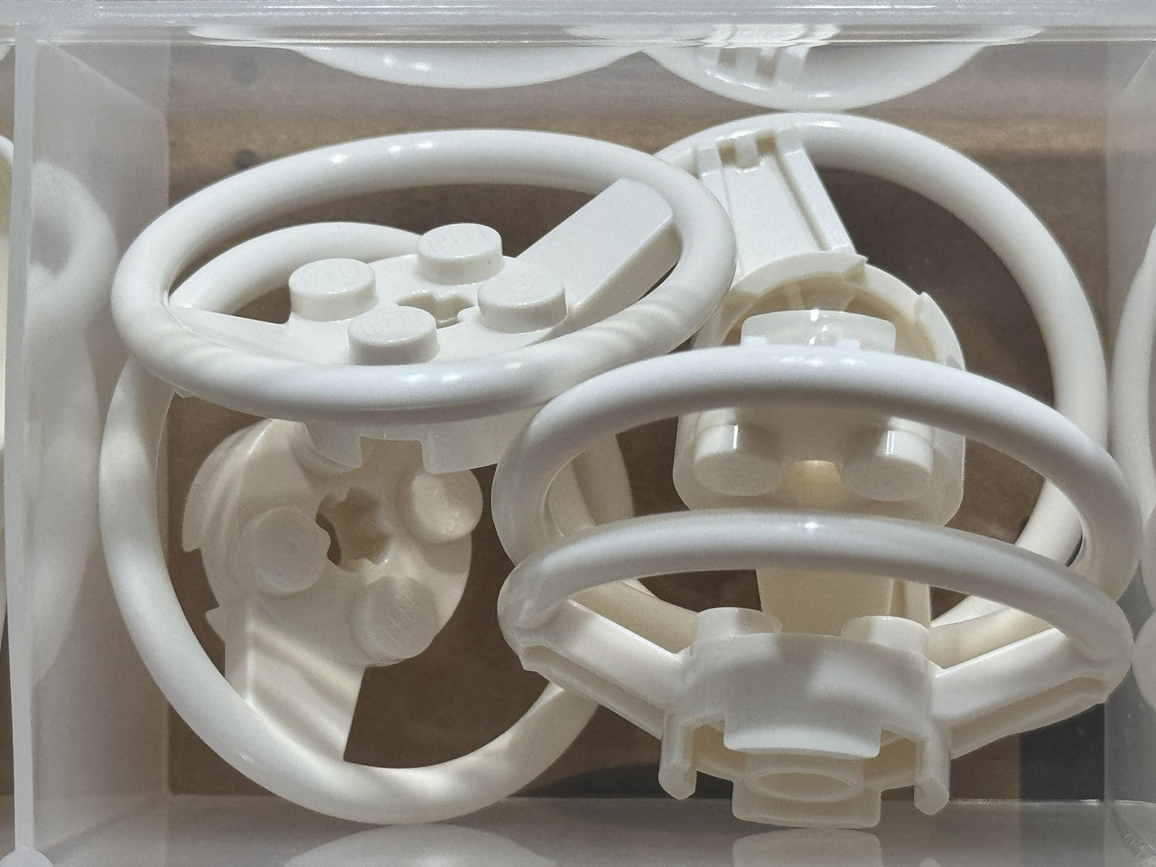 LEGO Parts - White Vehicle, Steering Wheel 2 x 2 Center - No 67811 - QTY 5