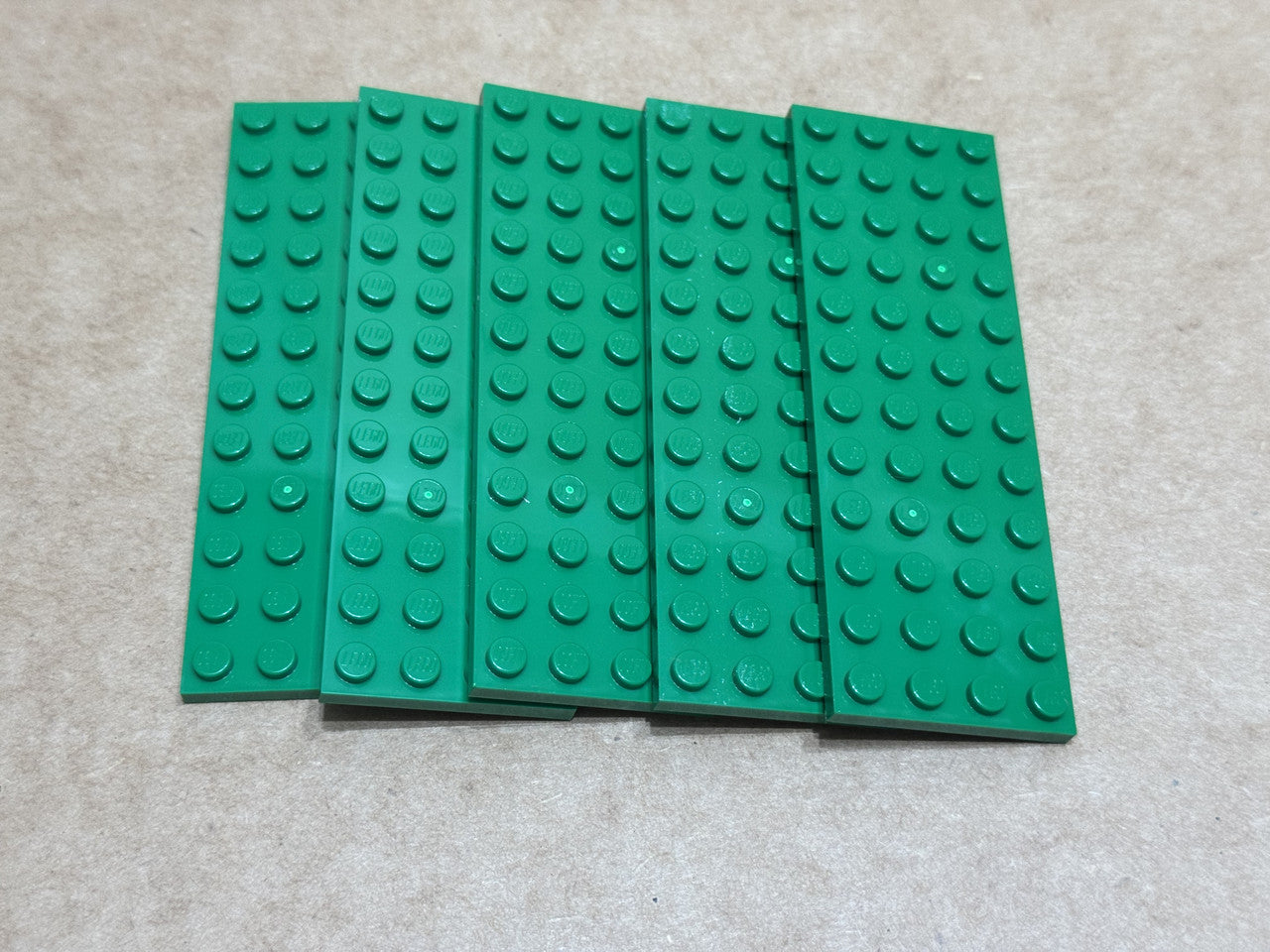 LEGO Parts - Green Plate 4 x 12 - No 3029 - QTY 5