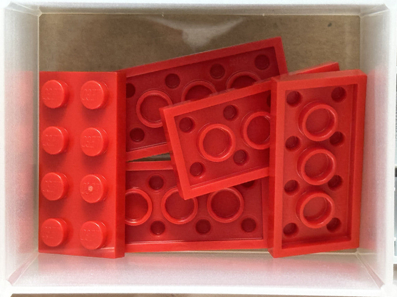 LEGO Parts - Red Plate 2 x 4 - No 3020 - QTY 5
