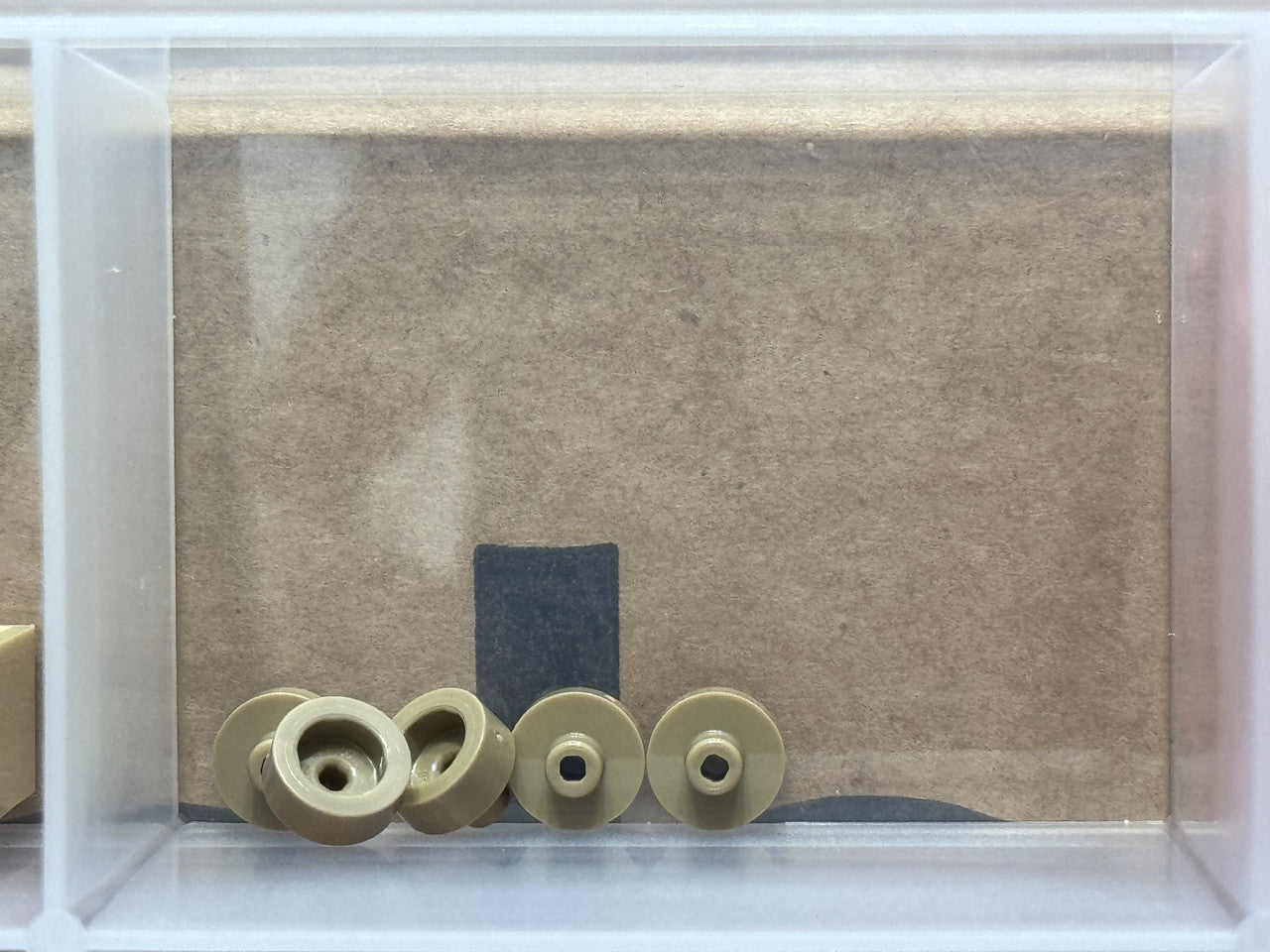 LEGO Parts - Dark Tan Tile, Round 1 x 1 Bar Small Pin Hole - No 20482 - QTY 5