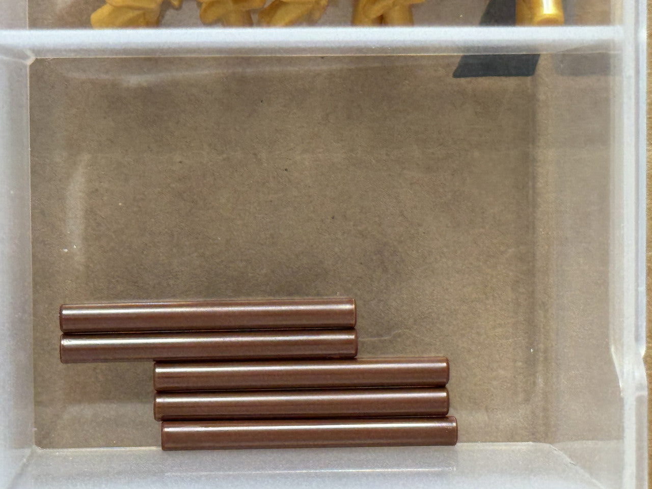 LEGO Parts - Reddish Brown Bar 4L (Lightsaber Blade / Wand) - No 30374 - QTY 5
