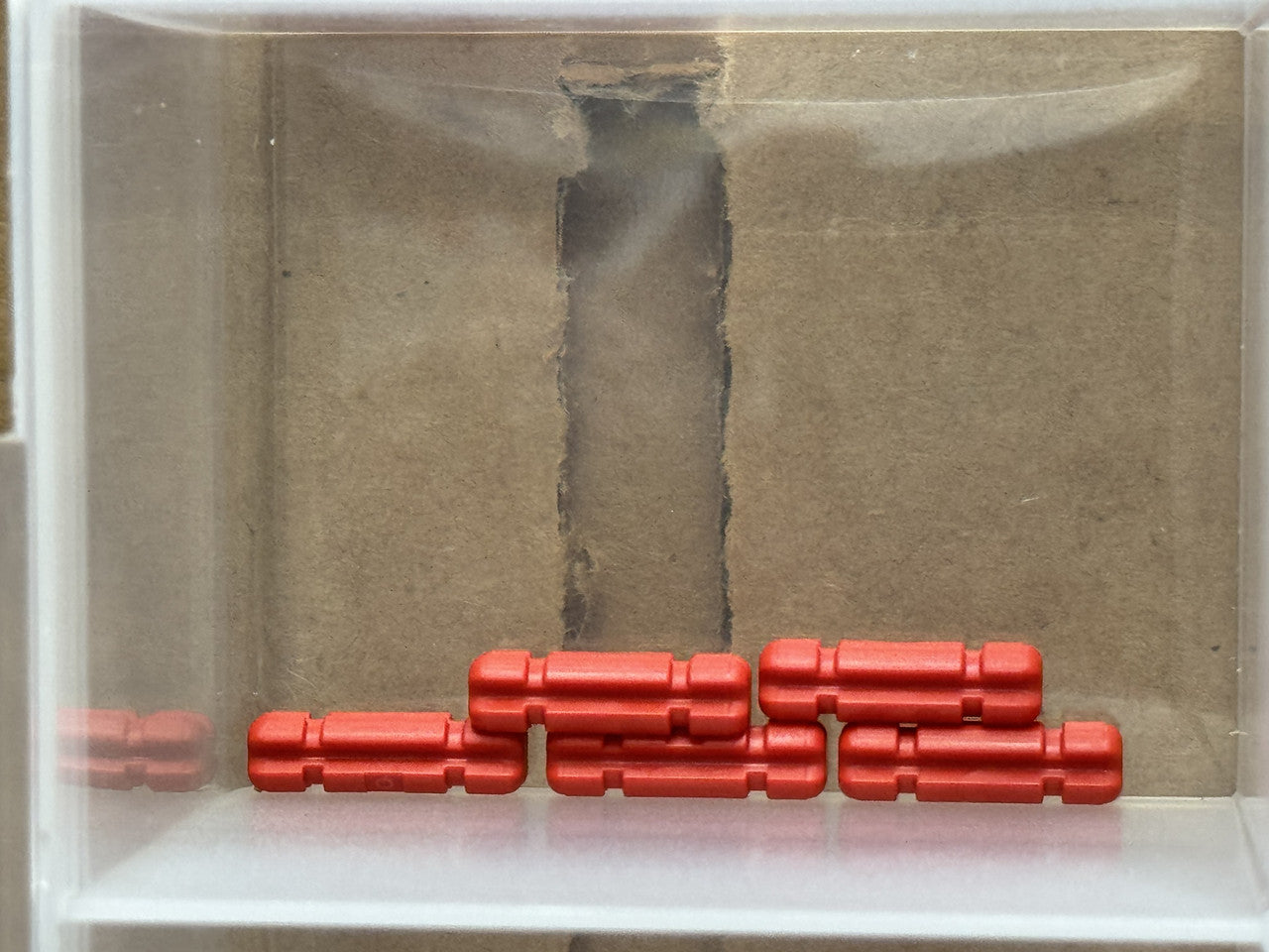 LEGO Parts - Red Technic, Axle 2L Notched - No 32062 - QTY 5
