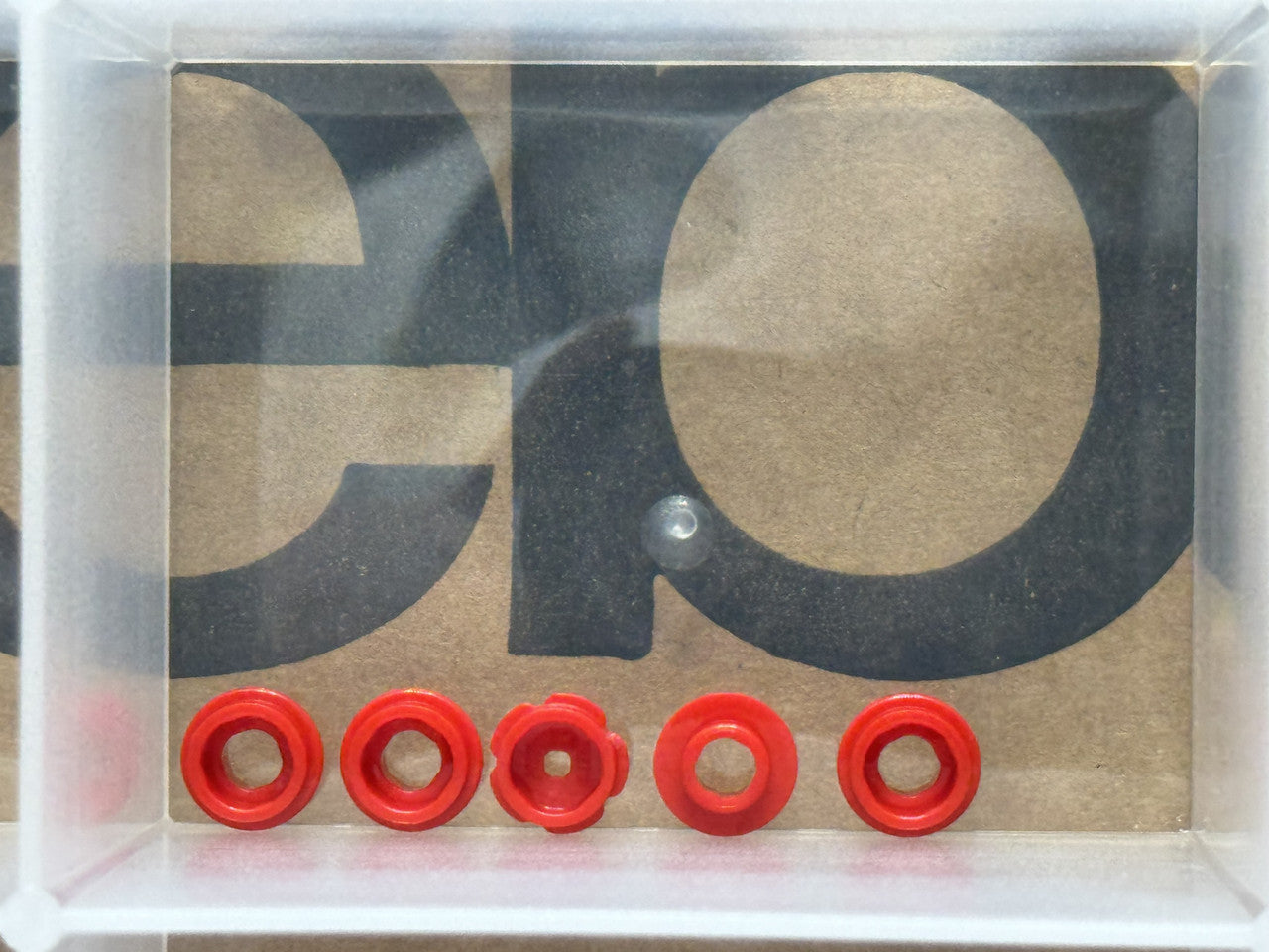LEGO Parts - Red Plate, Round 1 x 1 with Open Stud - No 85861 - QTY 5