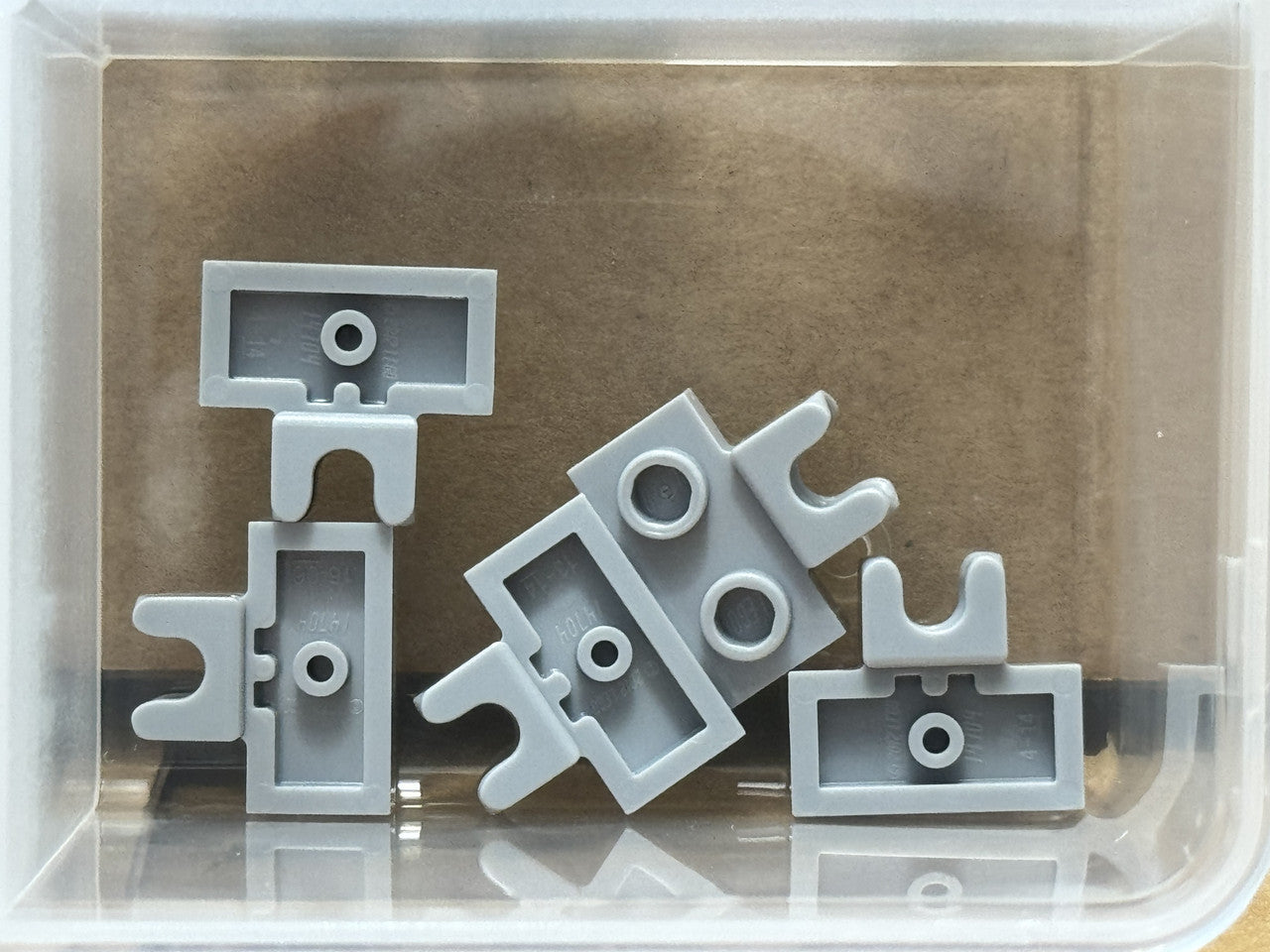 LEGO Parts - Light Bluish Gray Plate 1 x 2 Tow Socket Side - No 14704 - QTY 5