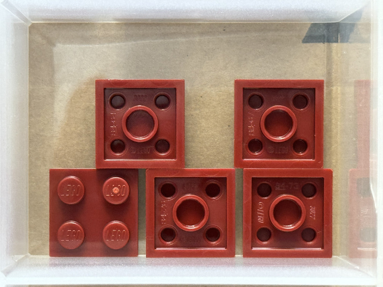 LEGO Parts - Dark Red Plate 2 x 2 - No 3022 - QTY 5