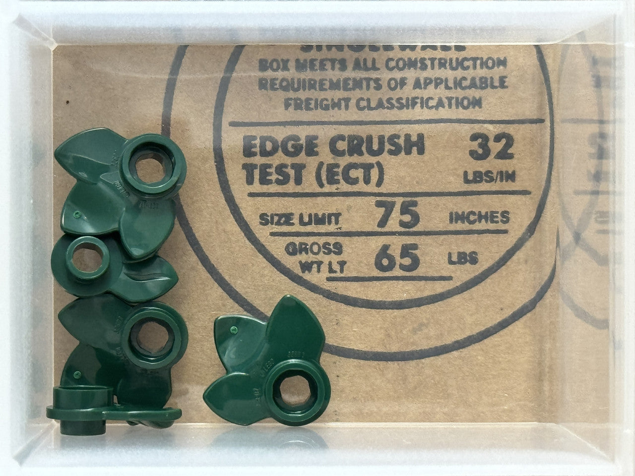 LEGO Parts - Dark Green Plant Plate, Round 1 x 1 3 Leaves - No 32607 - QTY 5
