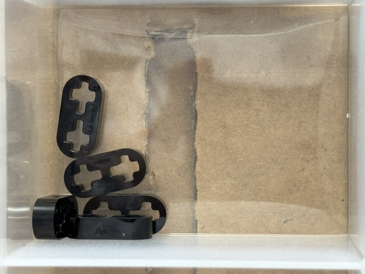 LEGO Parts - Black Technic, Liftarm Thin 1 x 2 - Axle Holes - No 41677 - QTY 5