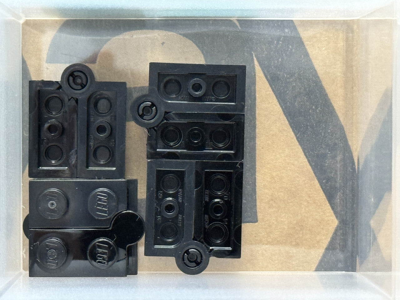 LEGO Parts - Black Hinge Plate 1 x 4 Swivel (2429 / 2430) - No 2429c01 - QTY 5