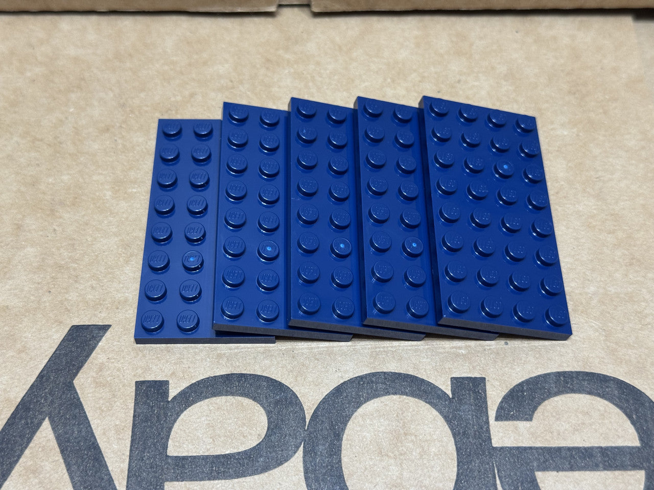 LEGO Parts - Dark Blue Plate 4 x 8 - No 3035 - QTY 5