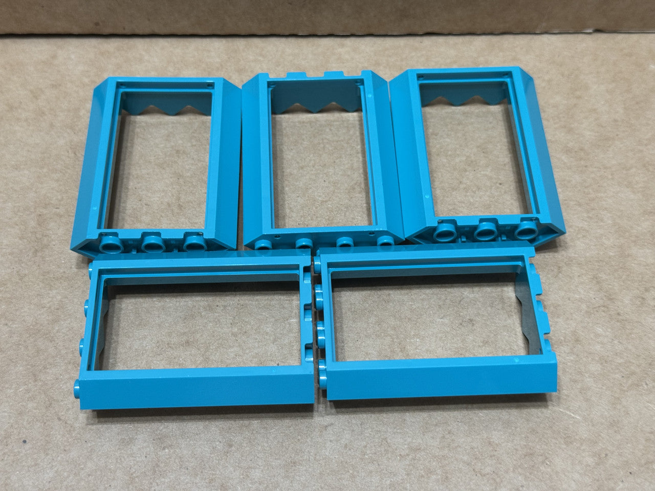 LEGO Parts - Dark Turquoise Door, Frame 4 x 4 x 6 Corner - No 28327 - QTY 5