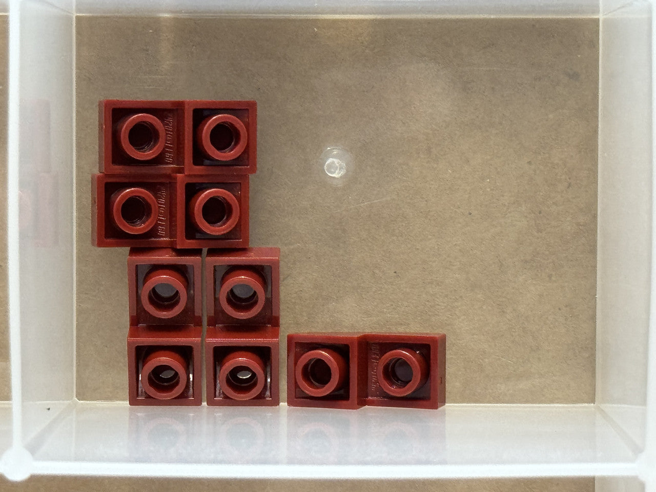 LEGO Parts - Dark Red Slope, Curved 2 x 1 x 2/3 Inverted - No 24201 - QTY 5