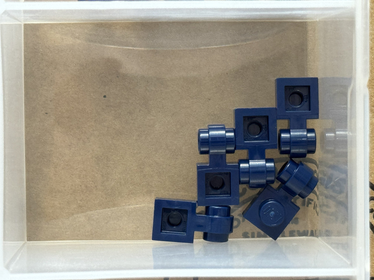 LEGO Parts - Dark Blue Plate 1 x 1 with Light Attachment - No 4081b - QTY 5