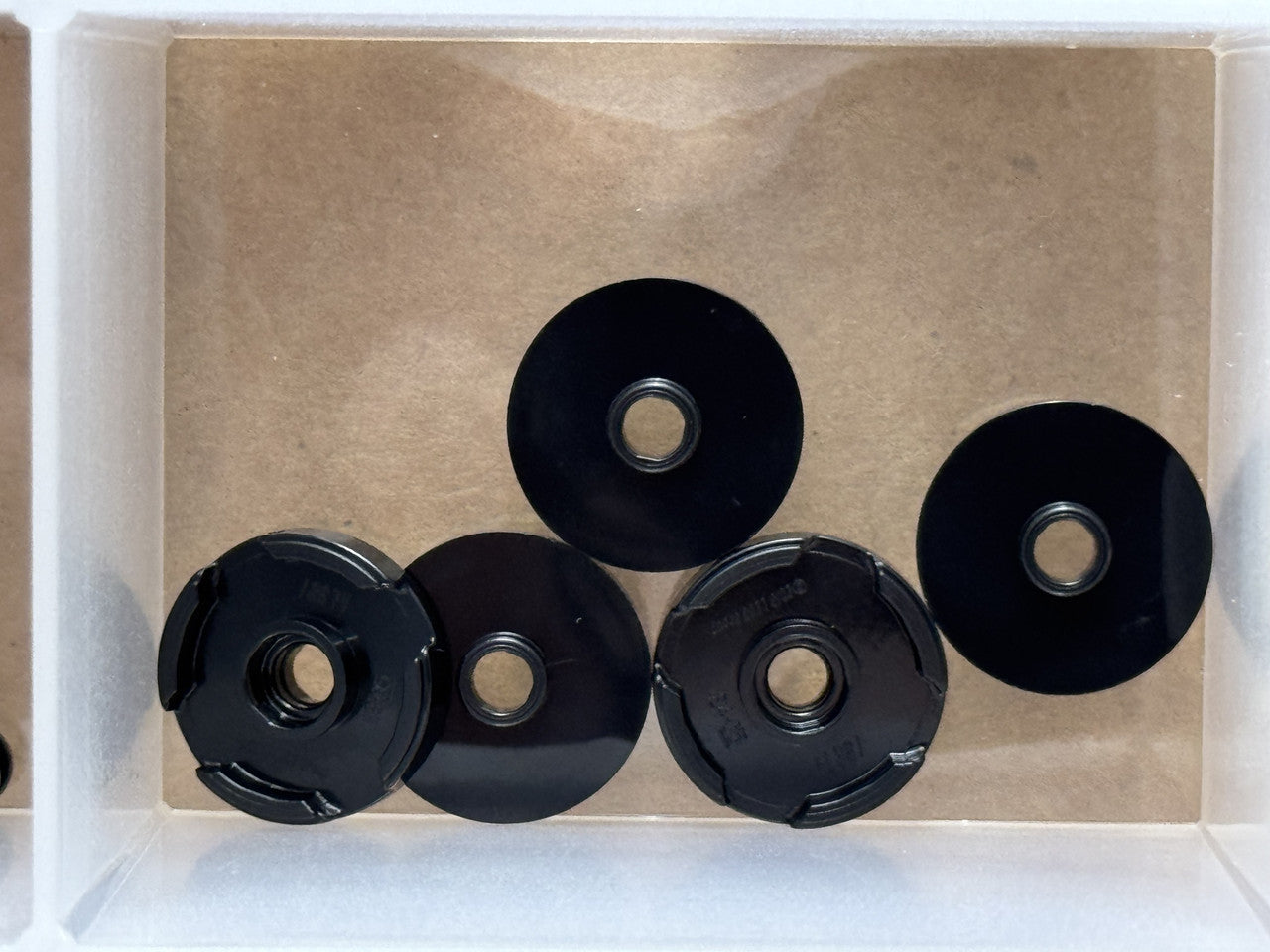 LEGO Parts - Black Tile, Round 2 x 2 with Open Stud - No 18674 - QTY 5