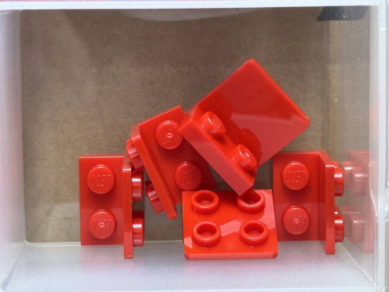 LEGO Parts - Red Bracket 1 x 2 - 2 x 2 Inverted - No 99207 - QTY 5