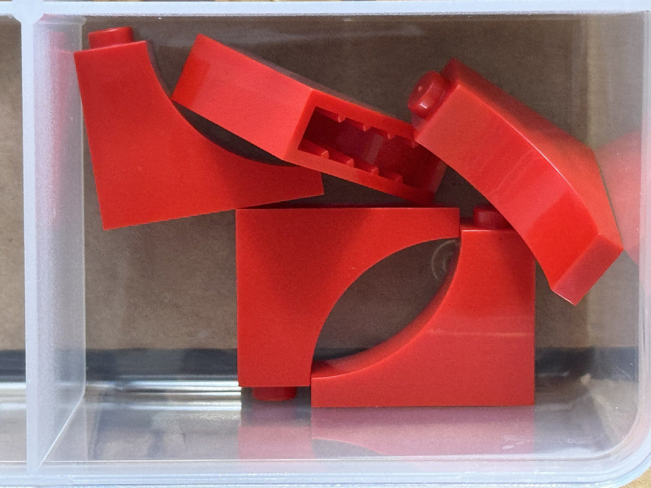 LEGO Parts - Red Arch 1 x 3 x 2 Inverted - No 18653 - QTY 5
