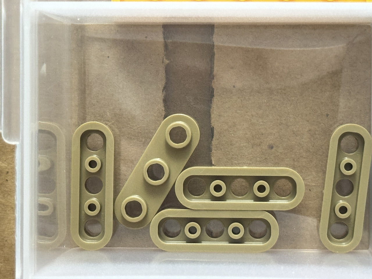 LEGO Parts - Dark Tan Plate, Round 1 x 3 with Open Studs - No 77850 - QTY 5