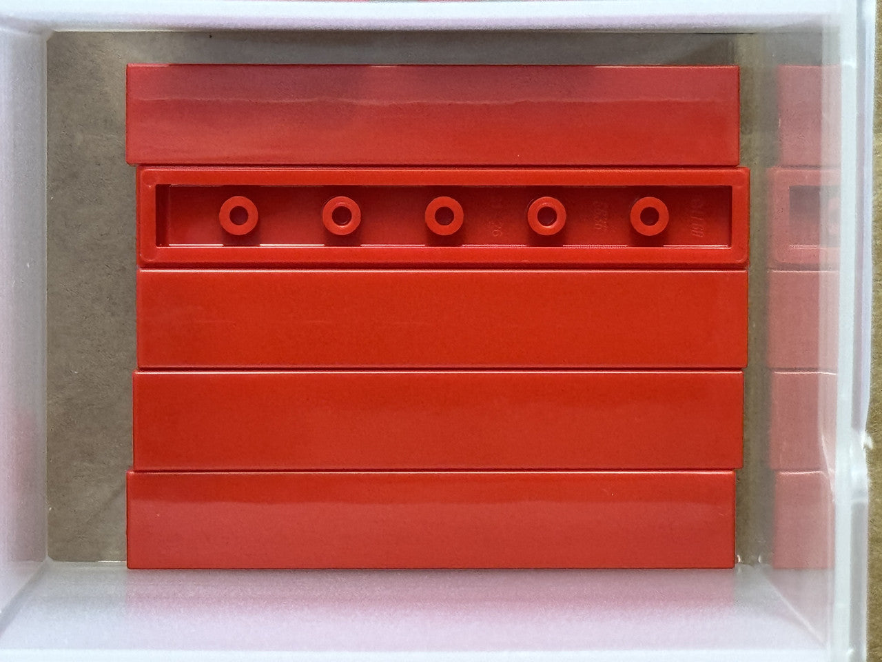 LEGO Parts - Red Tile 1 x 6 - No 6636 - QTY 5