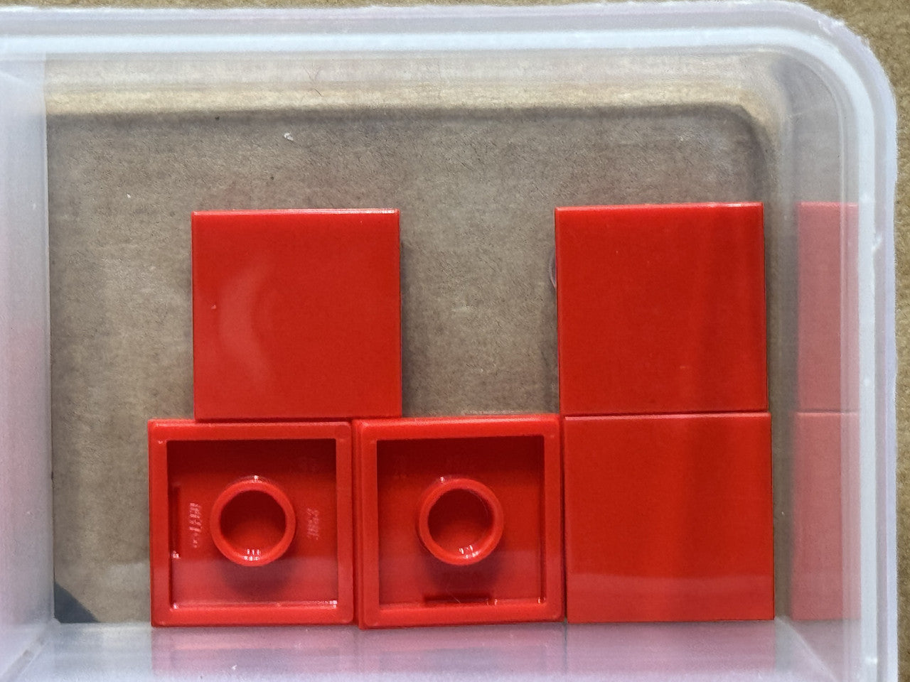 LEGO Parts - Red Tile 2 x 2 - No 3068 - QTY 5