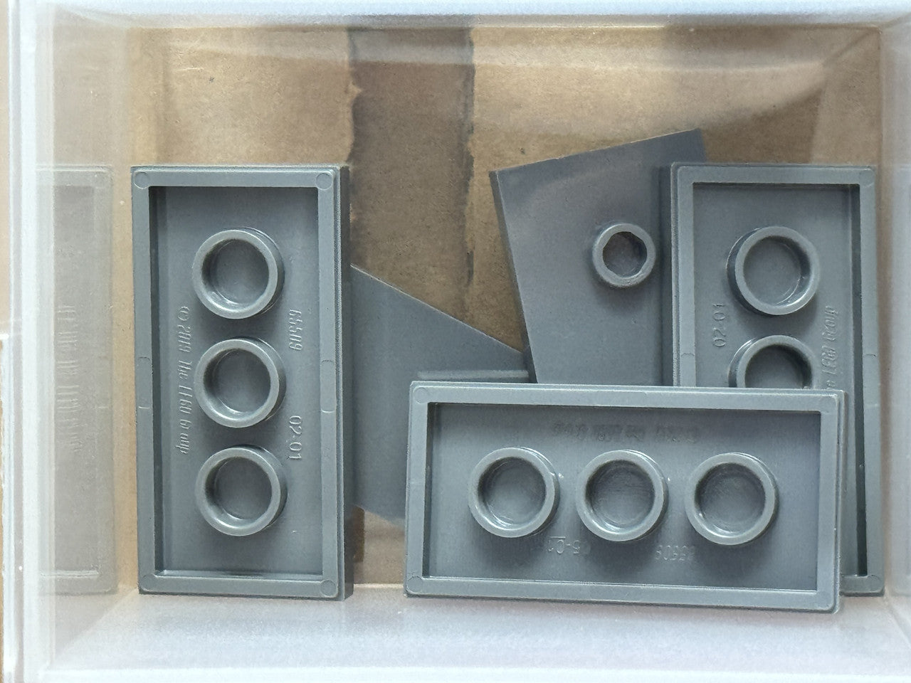 LEGO Parts - Dark Bluish Gray Plate 2 x 4 2 Studs (Jumper) - No 65509 - QTY 5