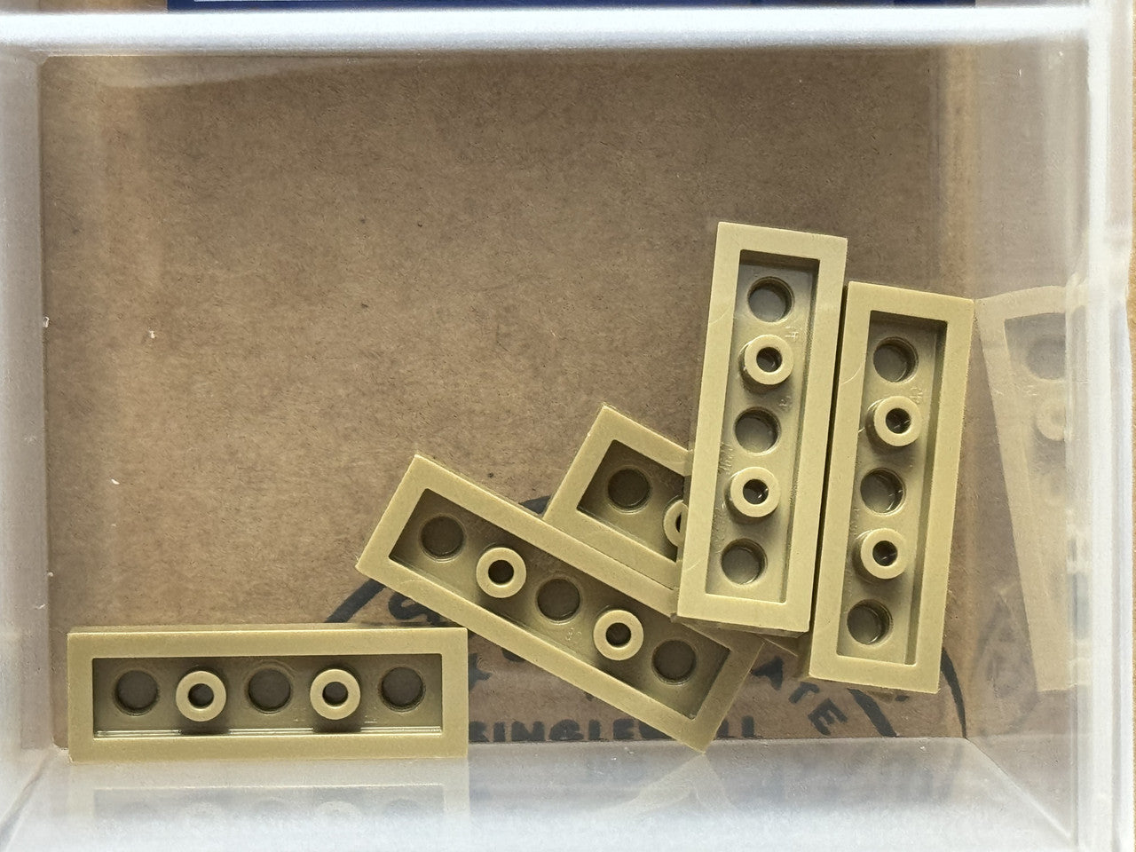 LEGO Parts - Dark Tan Plate 1 x 3 - No 3623 - QTY 5