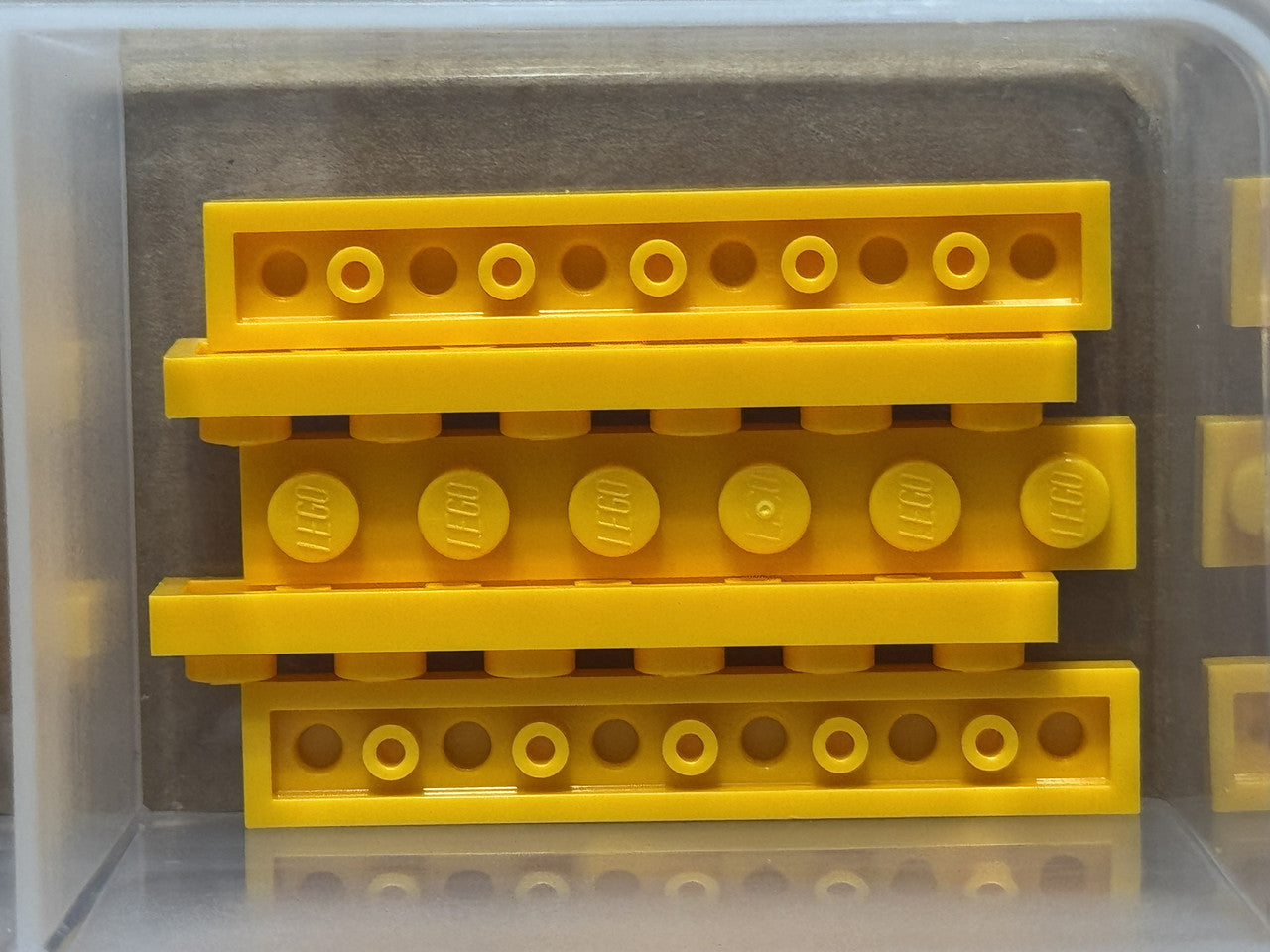 LEGO Parts - Bright Light Orange Plate 1 x 6 - No 3666 - QTY 5