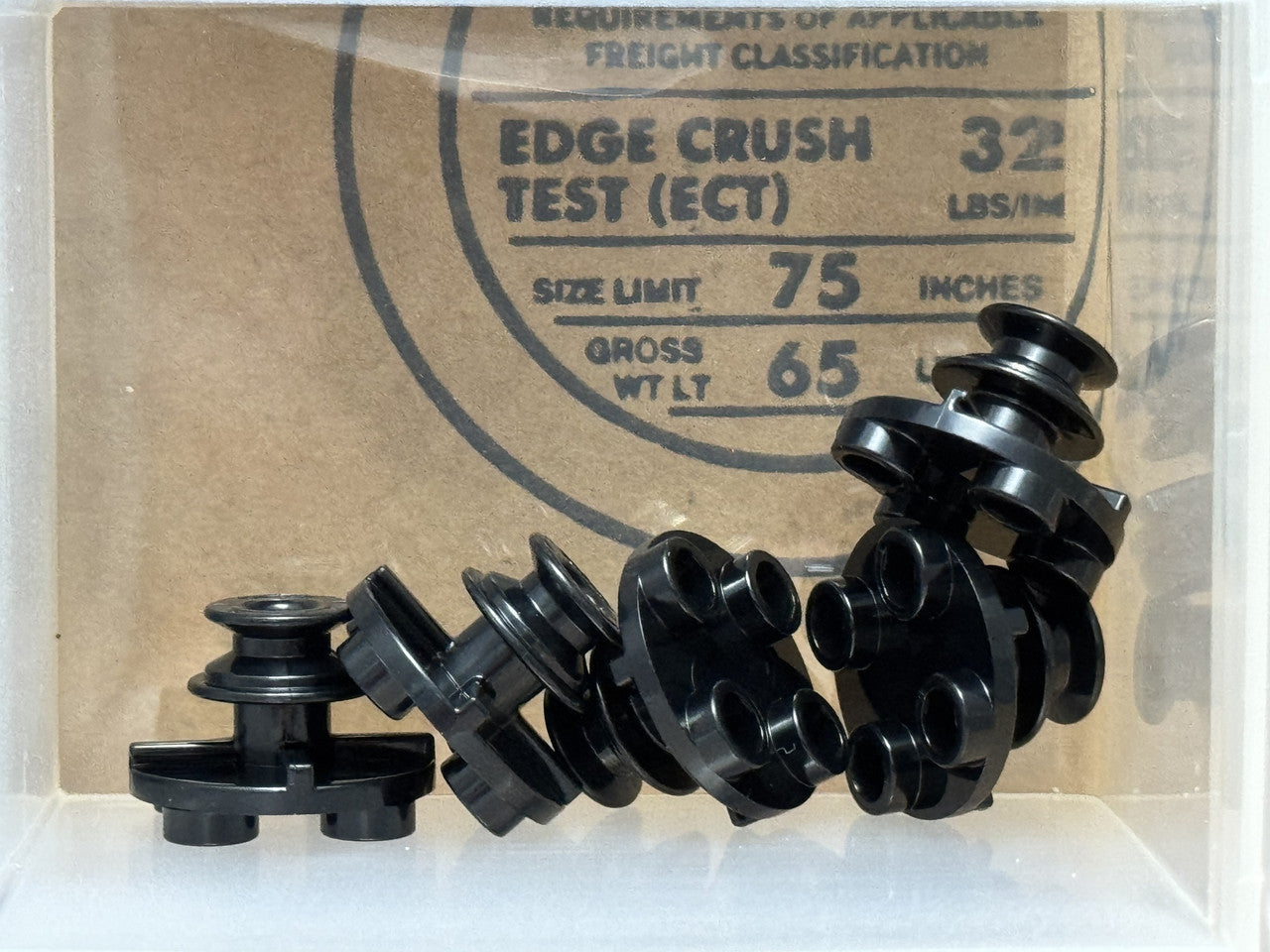 LEGO Parts - Black Plate, Round 2 x 2 Thin with Rotation Stem - No 40145 - QTY 5