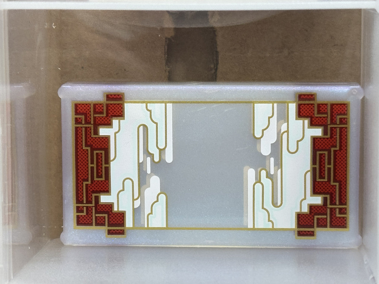 LEGO Parts - Satin Trans-Clear Glass 1 x 4 Gold Outlines - No 57895pb138 - QTY 5