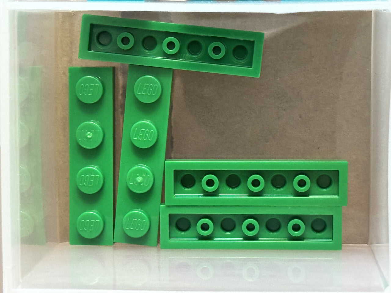 LEGO Parts - Green Plate 1 x 4 - No 3710 - QTY 5