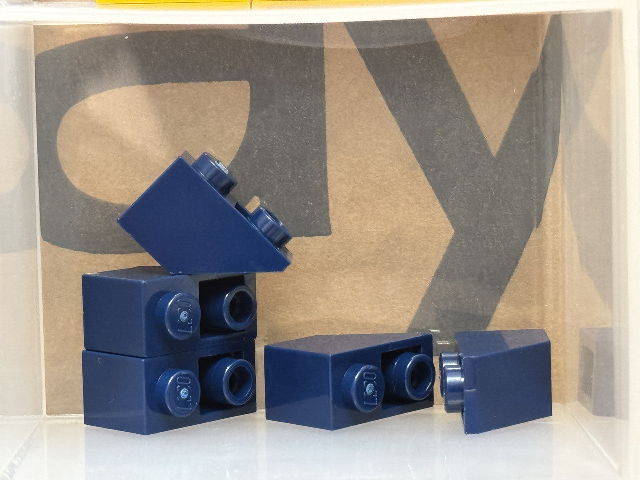 LEGO Parts - Dark Blue Slope, Inverted 45 2 x 1 - No 3665 - QTY 5