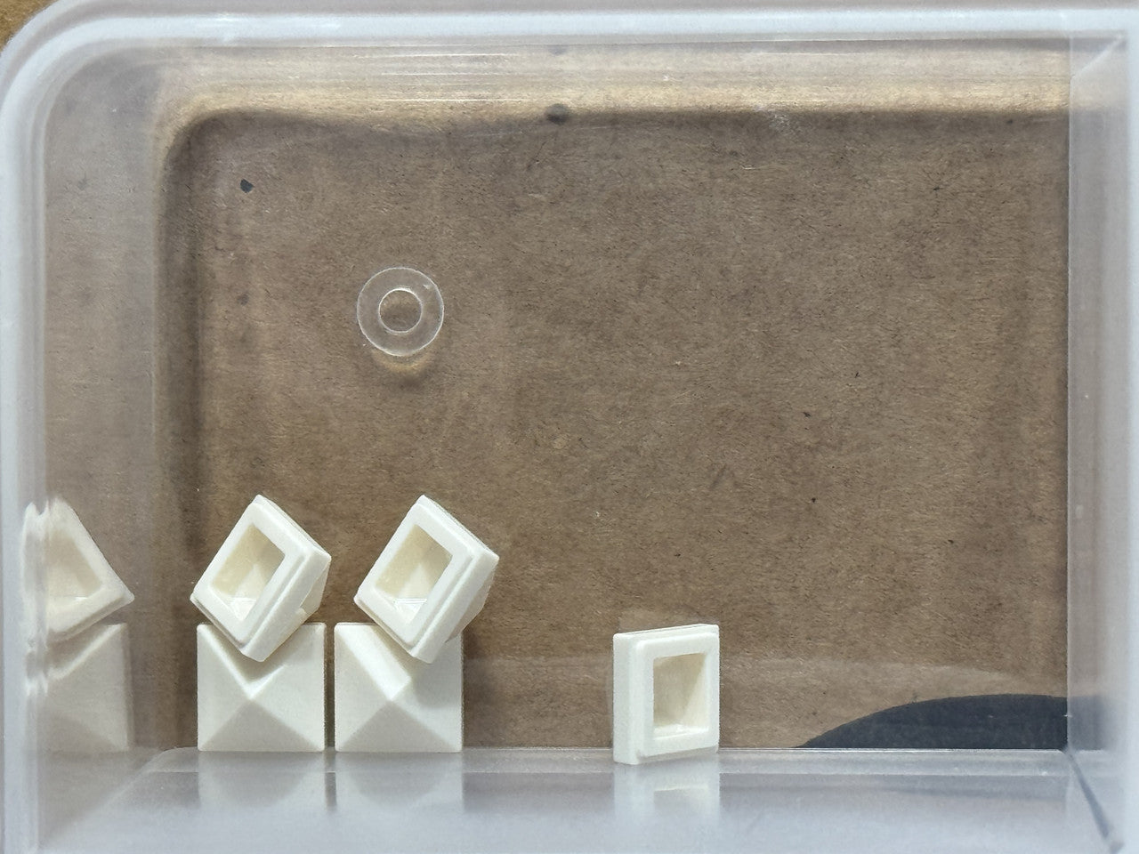 LEGO Parts - White Slope 45 1 x 1 Quadruple Convex Pyramid - No 22388 - QTY 5