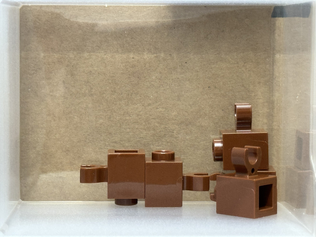 LEGO Parts - Reddish Brown Brick 1 x 1 with Open O Clip - No 60475b - QTY 5