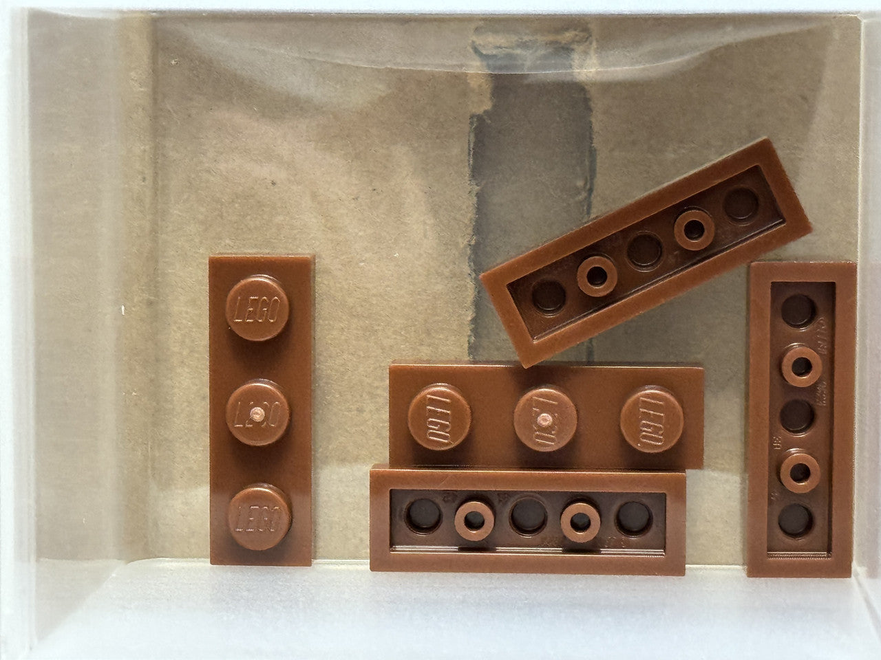 LEGO Parts - Reddish Brown Plate 1 x 3 - No 3623 - QTY 5