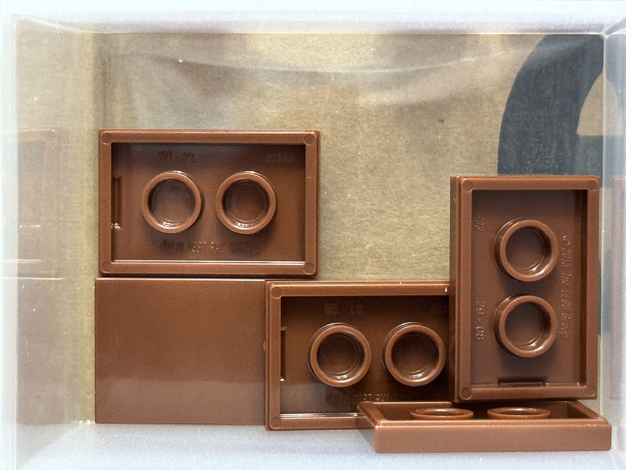 LEGO Parts - Reddish Brown Tile 2 x 3 - No 26603 - QTY 5