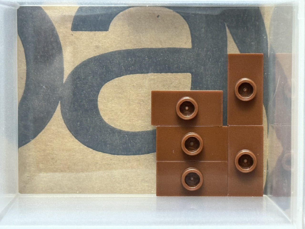 LEGO Parts - Reddish Brown Plate 1 x 2 with 1 Stud (Jumper) - No 15573 - QTY 5