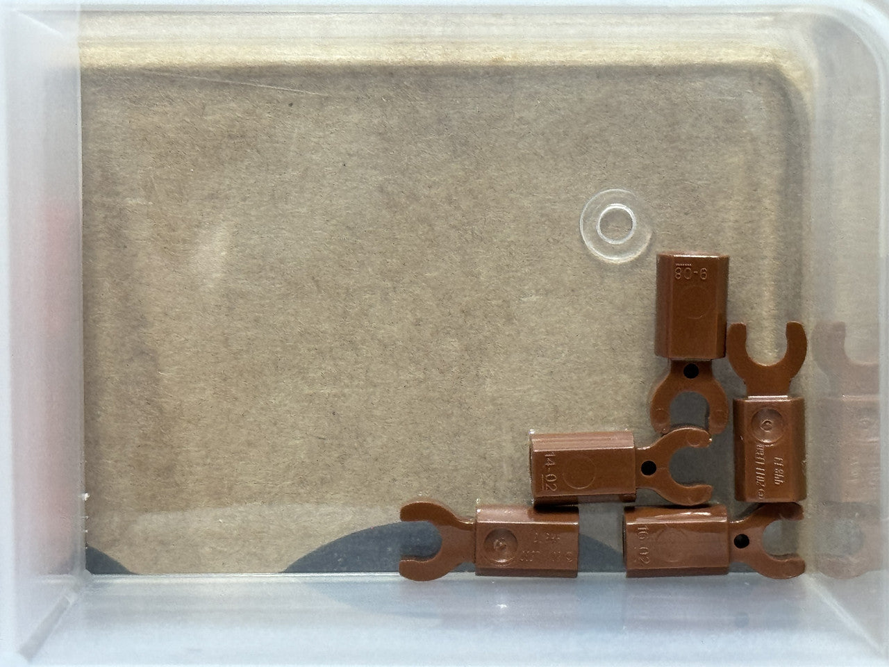 LEGO Parts - Reddish Brown Bar Holder with Clip - No 11090 - QTY 5