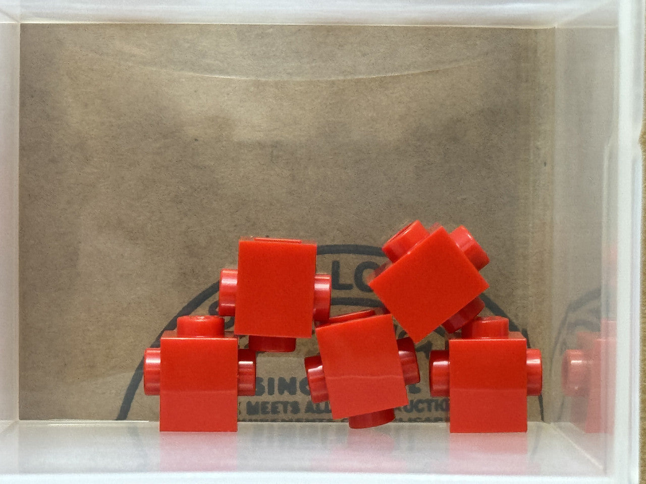 LEGO Parts - Red Brick 1 x 1 with Studs on 2 Sides, Opposite - No 47905 - QTY 5