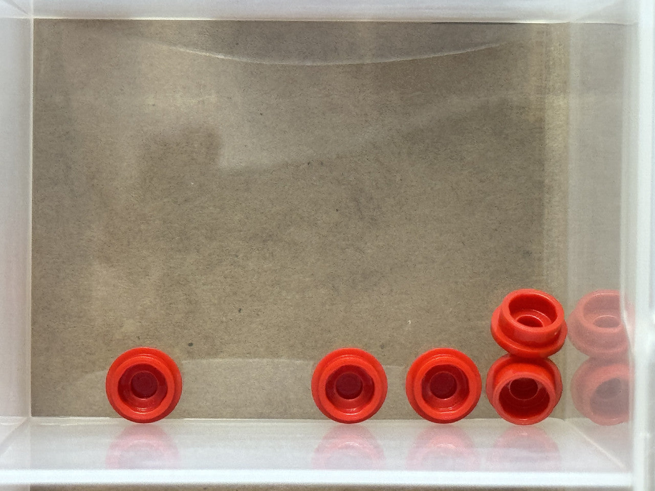LEGO Parts - Red Plate, Round 1 x 1 - No 4073 - QTY 5