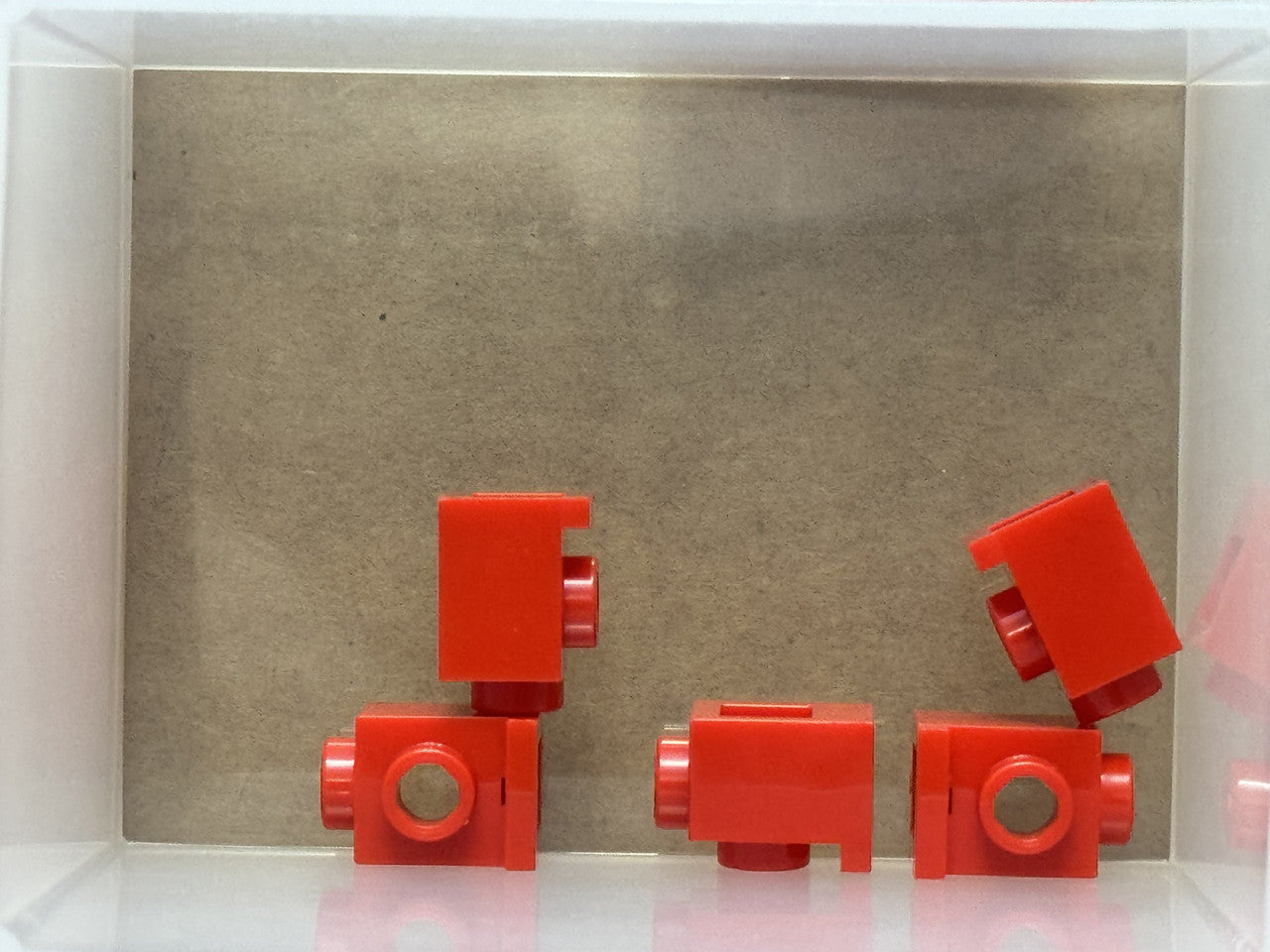 LEGO Parts - Red Brick, Modified 1 x 1 with Headlight - No 4070 - QTY 5