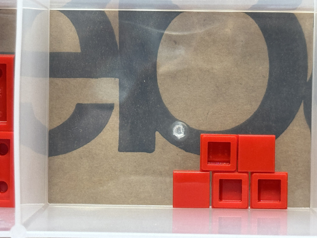 LEGO Parts - Red Tile 1 x 1 - No 3070 - QTY 5